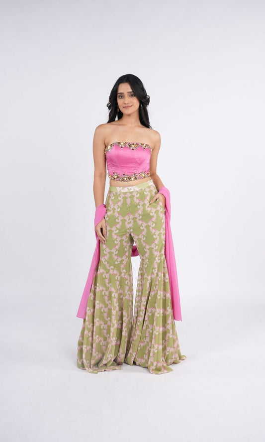 Sweet Corset Sharara Set