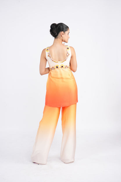Luxury Orange Skies Coord by Albeli Luxe for Women