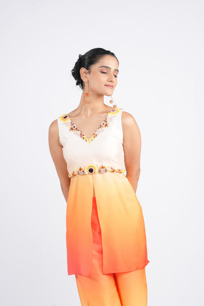 Designer Orange Skies Coord Set – Elegant Festive Collection from Albeli Luxe
